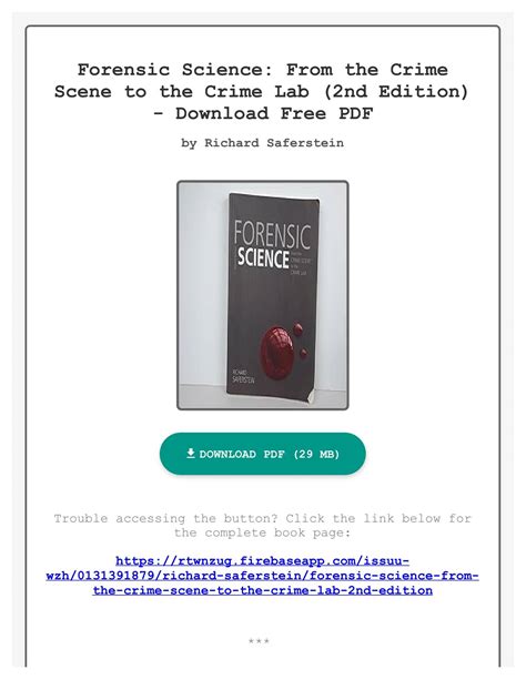 FORENSIC SCIENCE 2ND EDITION SAFERSTEIN Ebook Kindle Editon