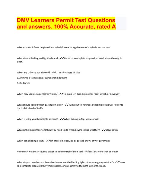 FREE LEARNER PERMIT QUESTION ANSWER Ebook Reader