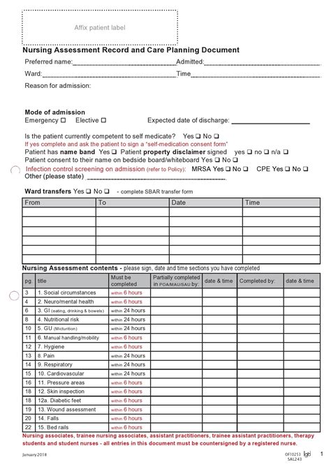 FREE NURSING ASSESSMENT FORMS Ebook PDF