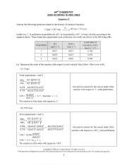 FRQ 1: Chemical Kinetics