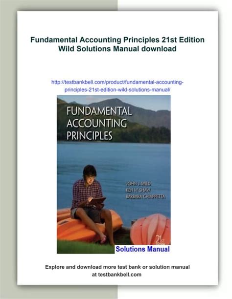 FUNDAMENTAL ACCOUNTING PRINCIPLES 21ST EDITION Ebook Kindle Editon