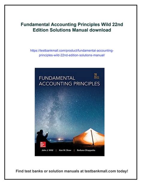 FUNDAMENTAL ACCOUNTING PRINCIPLES WILD SOLUTIONS Ebook Doc