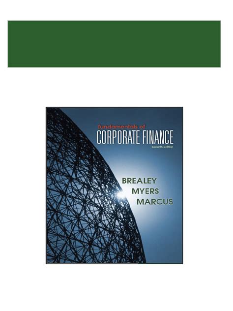 FUNDAMENTALS OF CORPORATE FINANCE BREALEY 7TH EDITION SOLUTIONS Ebook Epub