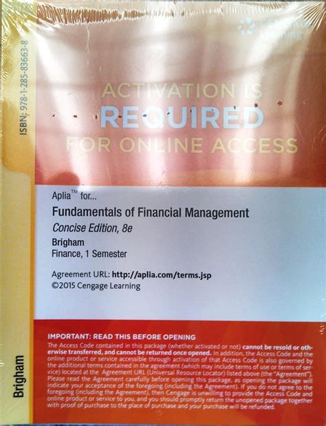 FUNDAMENTALS OF FINANCIAL MANAGEMENT APLIA ANSWERS SOLUTIONS Ebook Kindle Editon