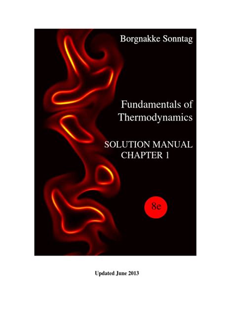 FUNDAMENTALS OF THERMODYNAMICS 8TH BORGNAKKE SOLUTION Ebook Doc