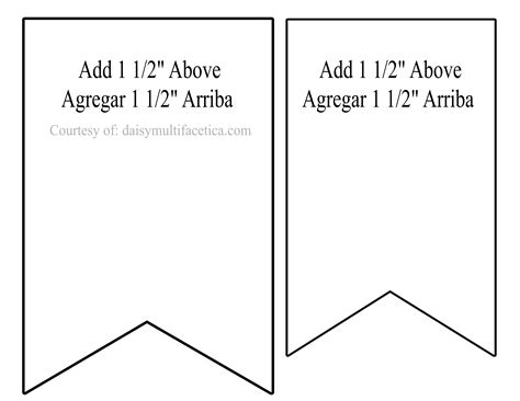 Fabric Pennant Banner Template