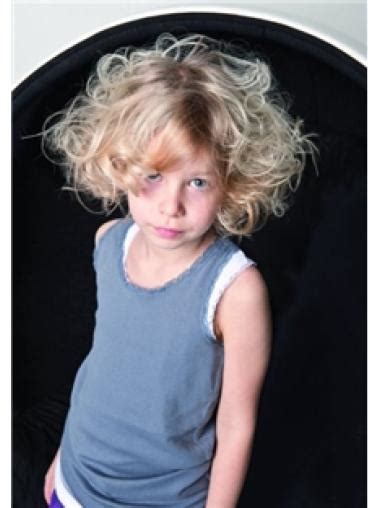 Fabulous Blonde Wavy Chin Length Kids Wigs