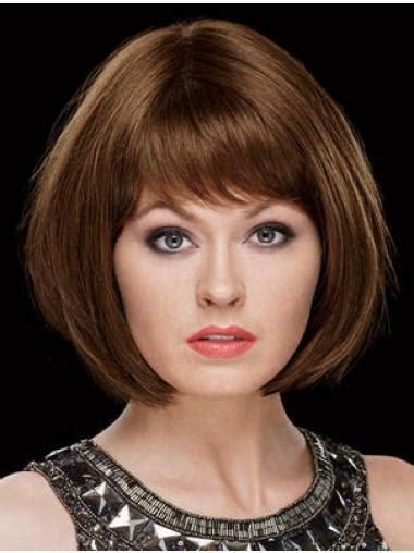 Fabulous Chin Length Straight Brown Bobs Fantastic Wigs