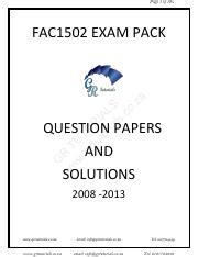 Fac1502 2013 Past Exam Solutions Doc