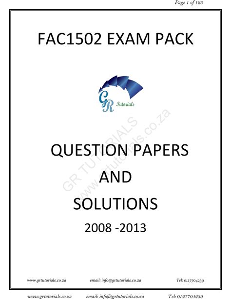 Fac1502 Nov13 Exam Solution Kindle Editon