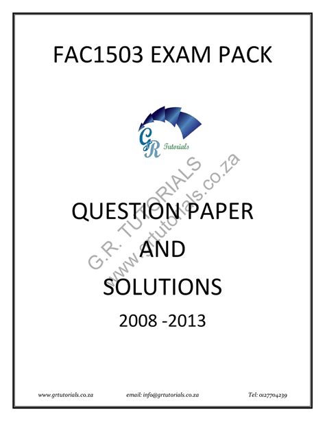 Fac1503 Past Exam Solutions PDF