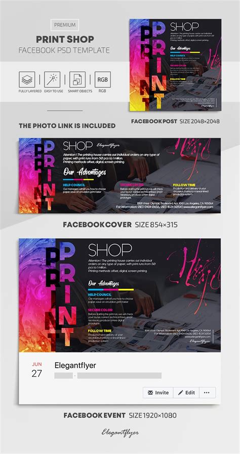 Facebook Post Template Photoshop