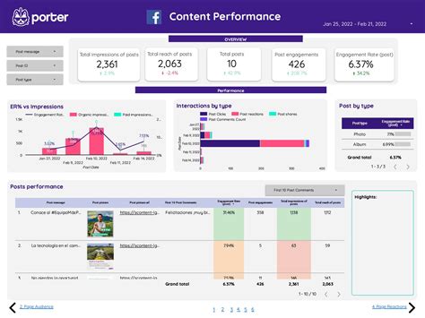 Facebook Report Template