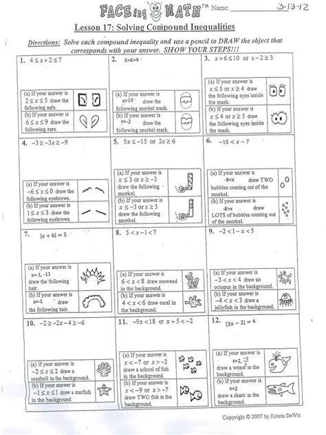 Faceing Math Answers Doc