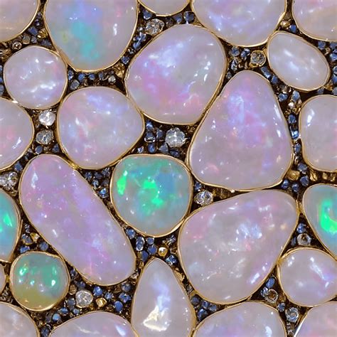 Faceted Opals: A Kaleidoscope of Colors and Intricate Patterns