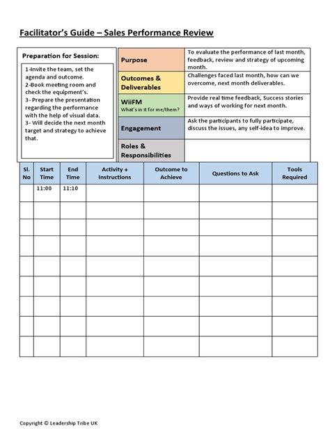 Facilitator Guide Template
