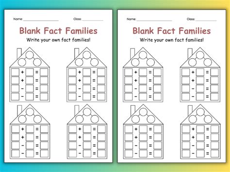 Fact Family House Template