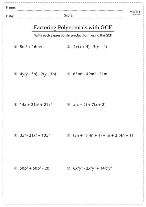 Factoring Polynomials Answer Key 5 4 Reader