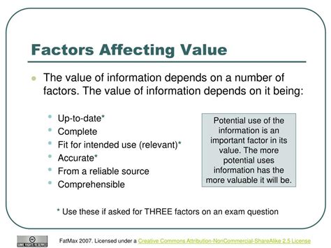 Factors Affecting Value