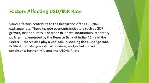 Factors Affecting the INR to USD Exchange Rate