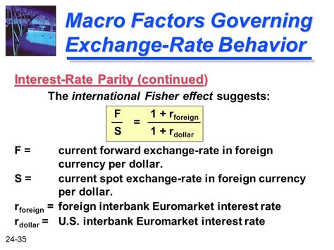 Factors Governing the Exchange Rate