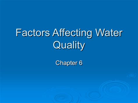 Factors Influencing Water Needs