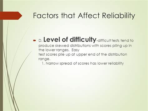 Factors that Affect the Difficulty of a Niche Test