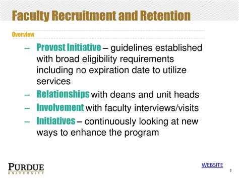 Faculty Recruitment and Retention: