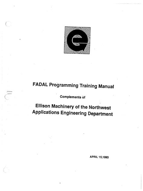 Fadal Cnc Programming Manual Ebook Kindle Editon