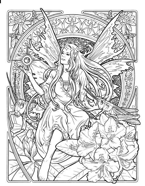 Fairies Adult Coloring Book Volume 9 Kindle Editon