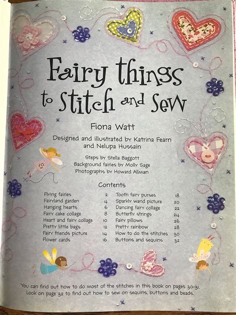 Fairy Things to Stitch and Sew Usborne Activities Reader