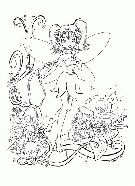 Fairy World Coloring Pages Beautiful Magical Mystical Fairies to Color PDF