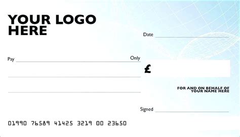 Fake Cheque Template