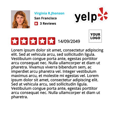 Fake Yelp Review Template