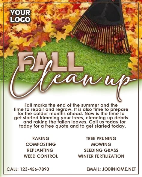 Fall Clean Up Flyer Template