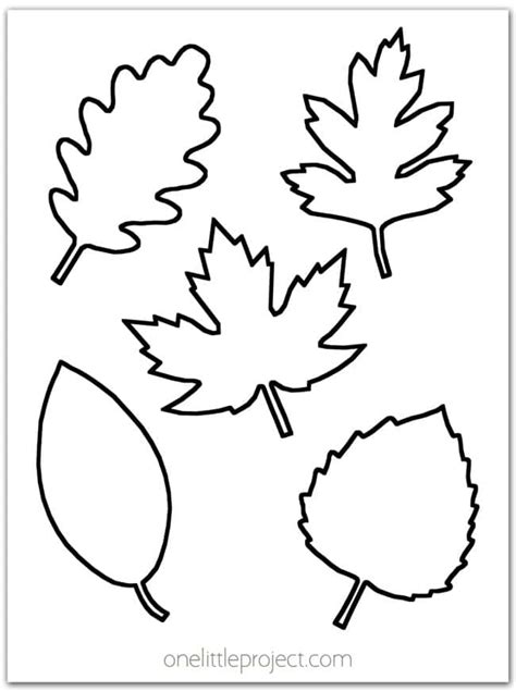 Fall Leaves Cut Out Template