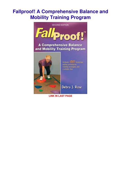 FallproofA Comprehensive Balance and Mobility Training Program Reader
