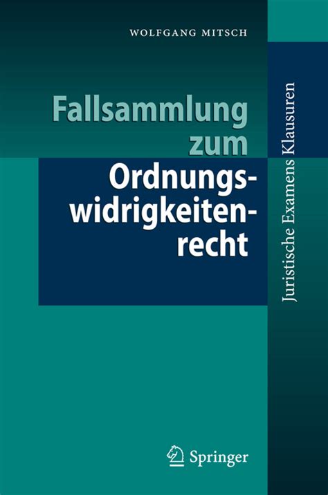 Fallsammlung zum Ordnungswidrigkeitenrecht 1st Edition Doc