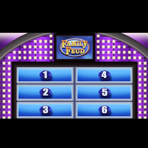 Family Feud Game Board Template