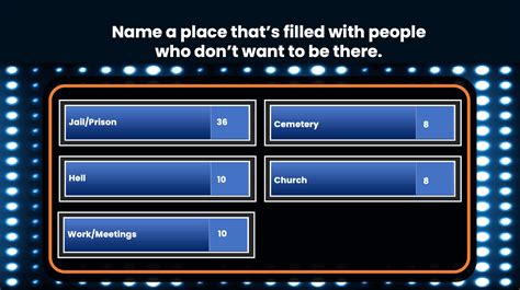 Family Feud Questions Template
