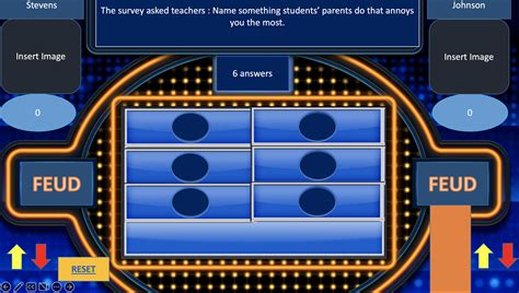 Family Feud Template Game