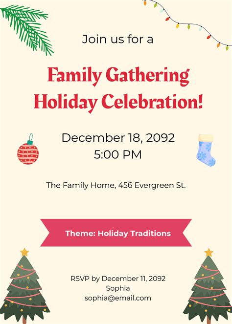 Family Gathering Invitation Templates