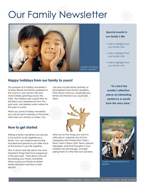 Family Newsletter Template