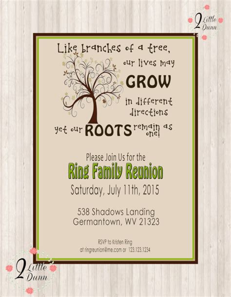 Family Reunion Invitation Templates Free