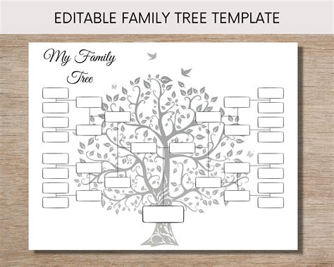 Family Tree Layout Template Free