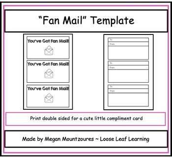 Fan Mail Template