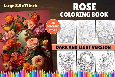 Fantastic Rose Coloring Book for Adults Flower and Floral Design Reader