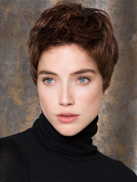 Fantastic Wavy Brown Boycuts Short Wigs