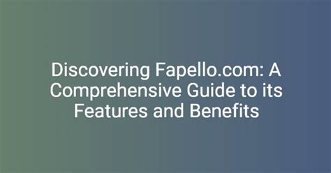 Fapello Marleny: A Comprehensive Guide to Treatment, Prevention, and Management