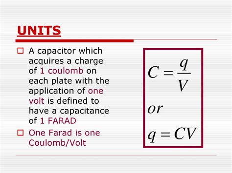 Farad: The Unit of Capacitance and Its Applications